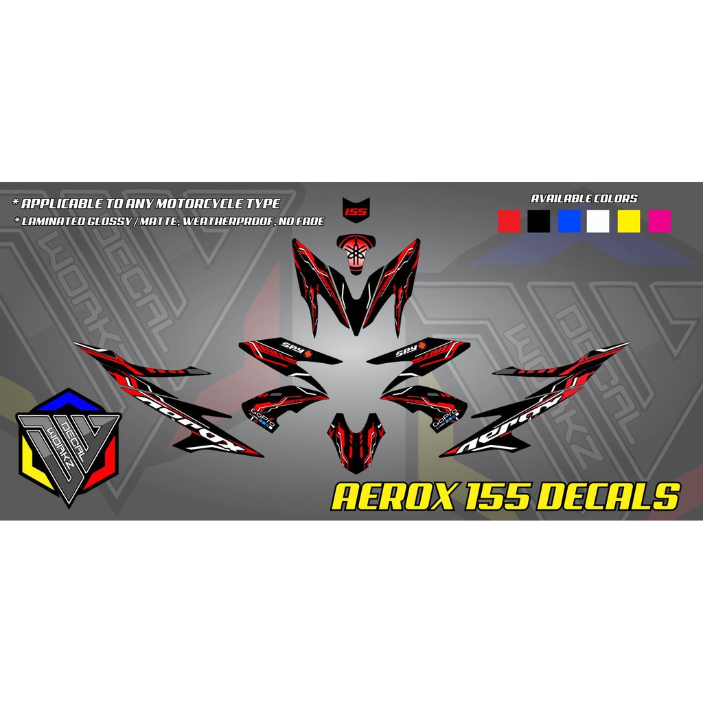 YAMAHA AEROX 155 STICKER DECALS | Shopee Philippines