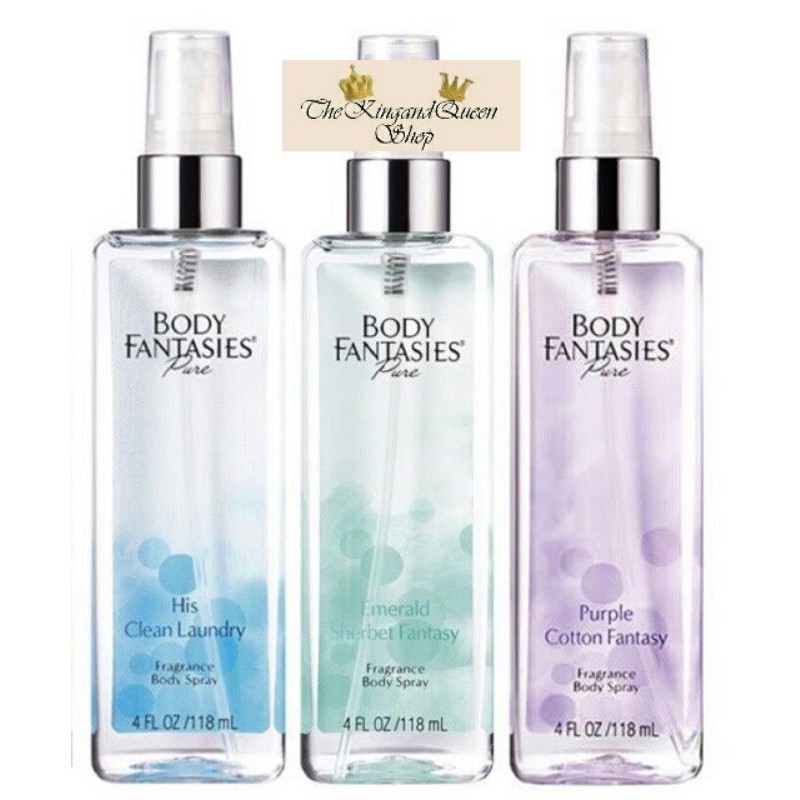 Body Fantasies Pure Fragrance Body Spray 118mL RESTOCK (K&Q Shop) | Shopee Philippines
