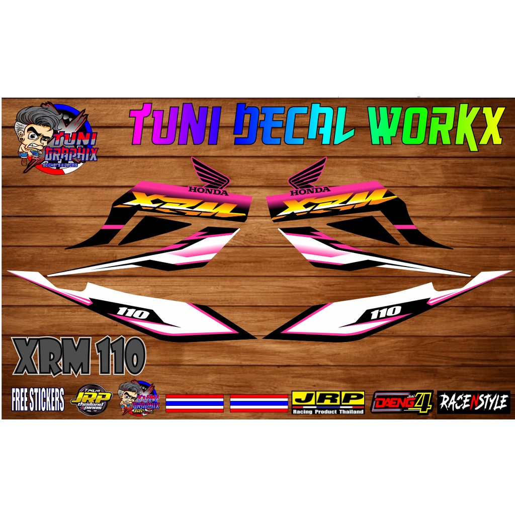 HONDA XRM 110 STOCK DECAL ( 7 COLORS ) | Shopee Philippines