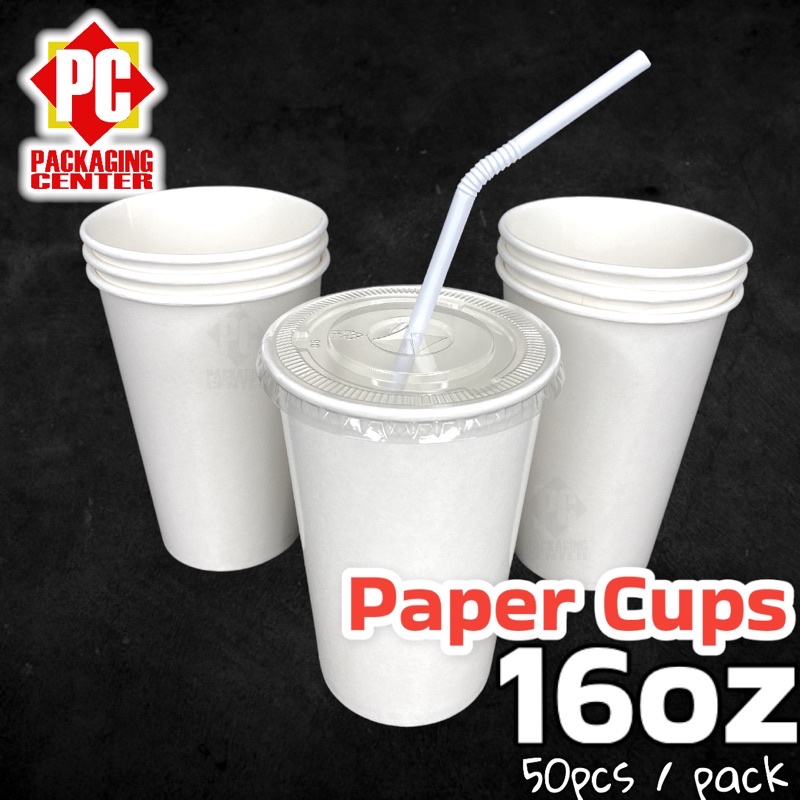 16 oz paper cups with deals lids