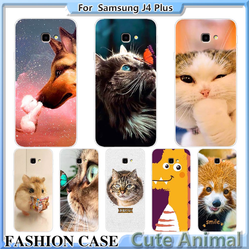 Samsung Galaxy J4 Plus Case Silicone TPU Jelly Case Cute Animal Design ...