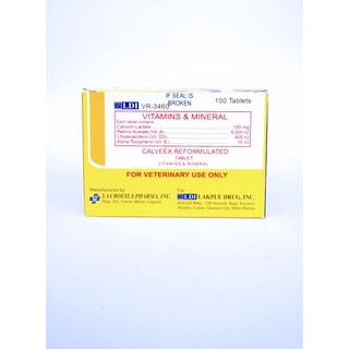 Calveex Reformulated Vitamins and Minerals 100 tablets/box Expiry Jan ...
