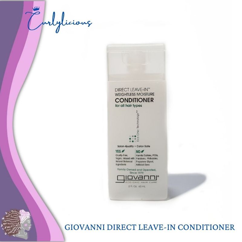 GIOVANNI Direct Leave-In Weightless Moisture Conditioner - CGM Approved ...