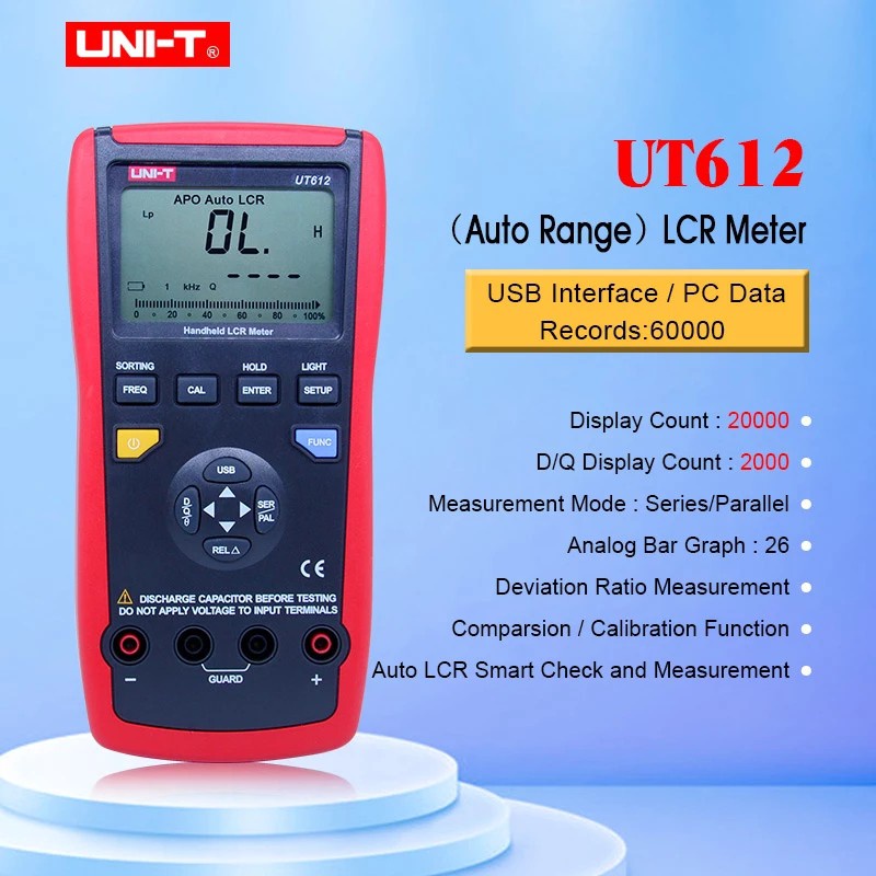 UNIT UT611 UT612 Capacitance Meter LCR Meter 20000 ส่วนลด Insolution