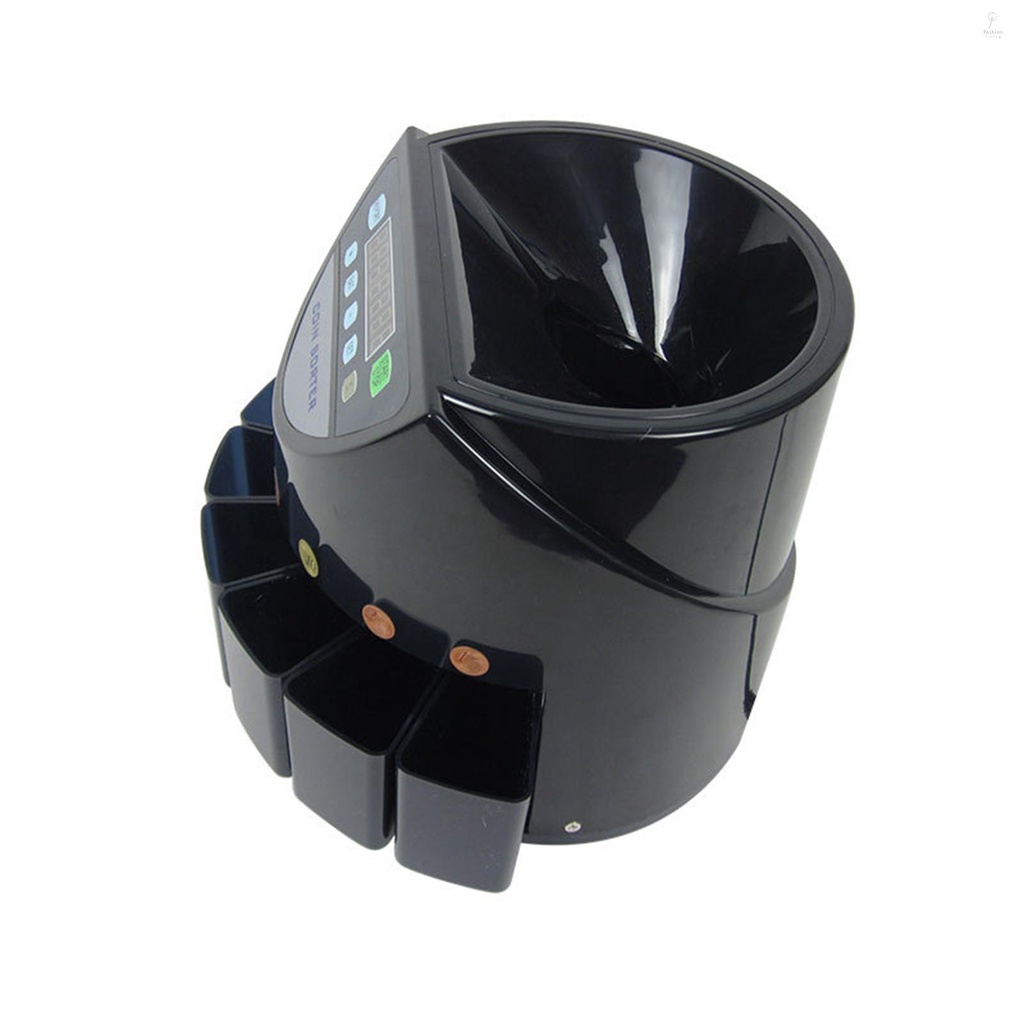 FLP Electronic Coin Counter Sorter Euro 300 Coins Mini Digital Auto Counting Machine Preset