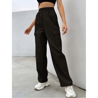 Unisex Parachute Cargo Baggy Jogger Wide Leg Pants - XS to XL