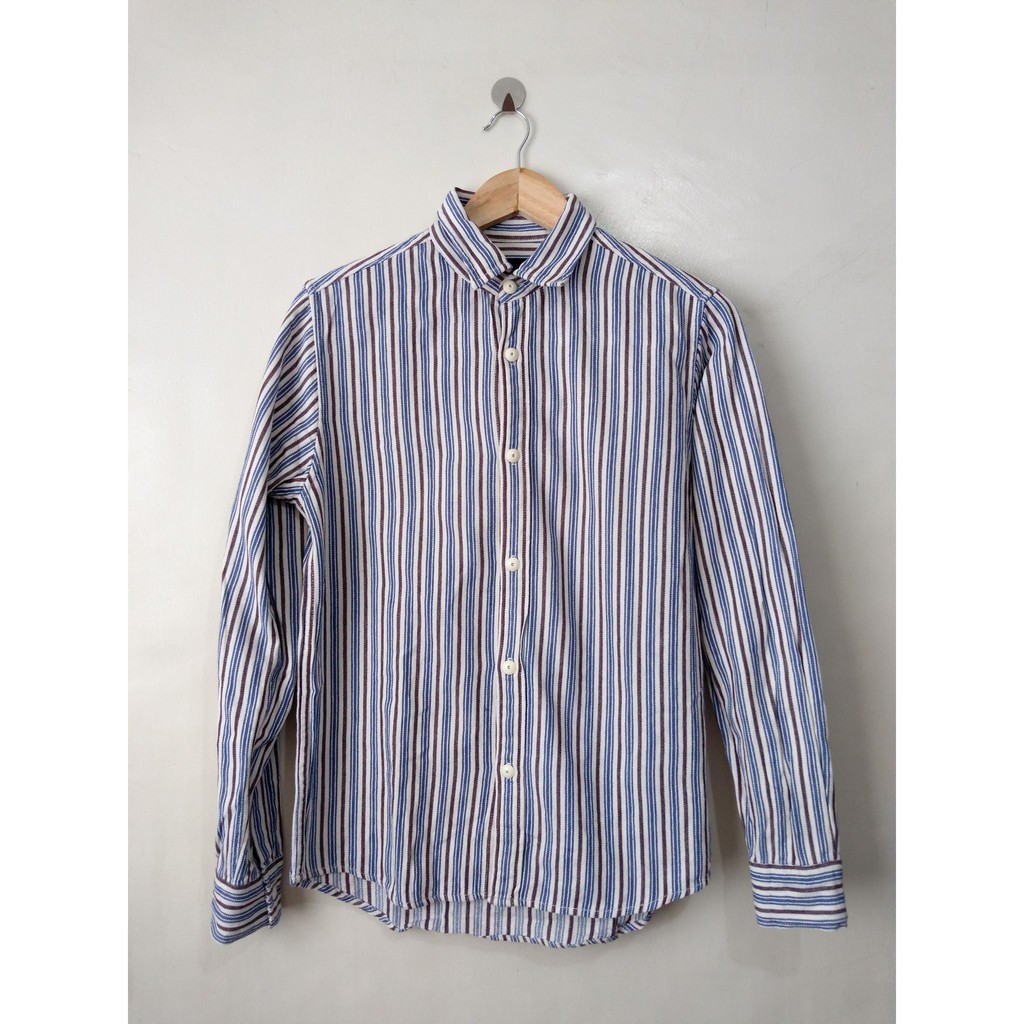 Blue hotsell striped polo