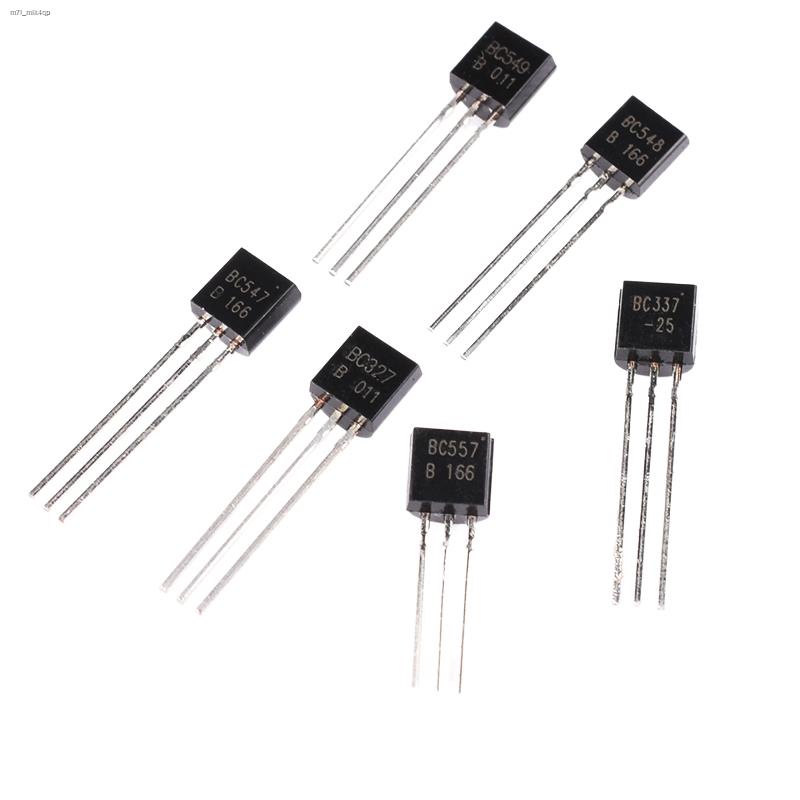 Transistor BC337 547 548 549 NPN type BC327 557 PNP type TO92 in-line ...