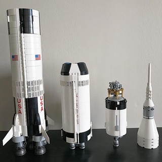 Lego Apollo Saturn V rocket aerospace adult difficult boy assembled ...