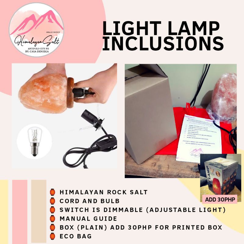 Himalayan salt store lamp shopee