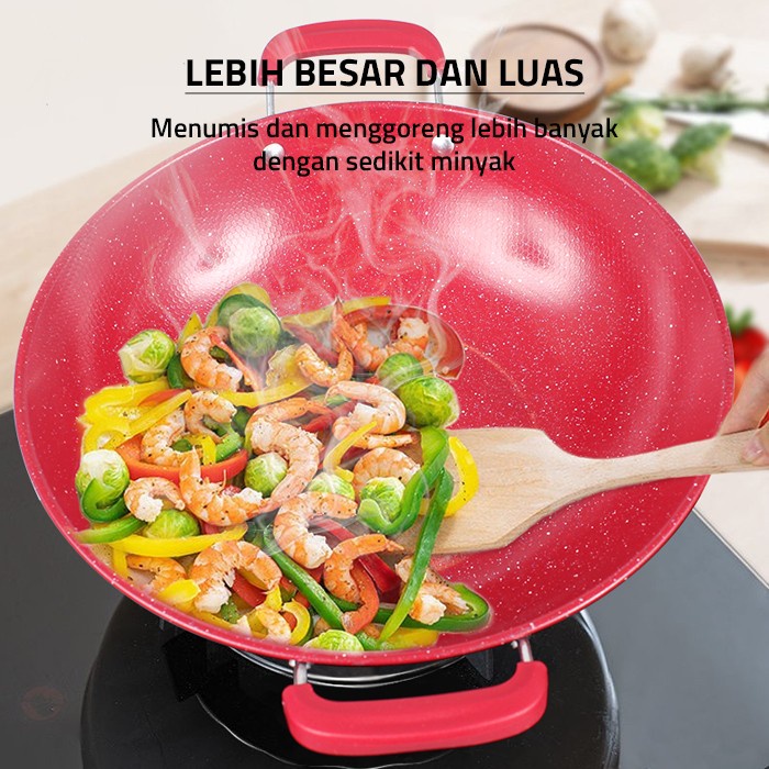 Fried Face 32CM TEFLON - WOK PAN PKANN | Shopee Philippines