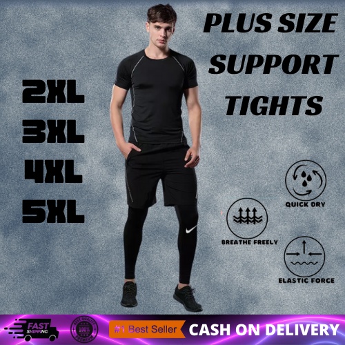 PLUS SIZE Compression Gym Pants for Men Gym Yoga Stretch Running Sports Swimming Hike Shopee Philippines