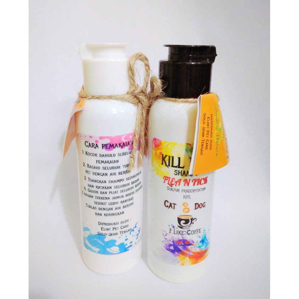 Kill Bact Flea & Tick Sulfur Anti Fungal & Flea Cat Dog Shampoo 100ml ...