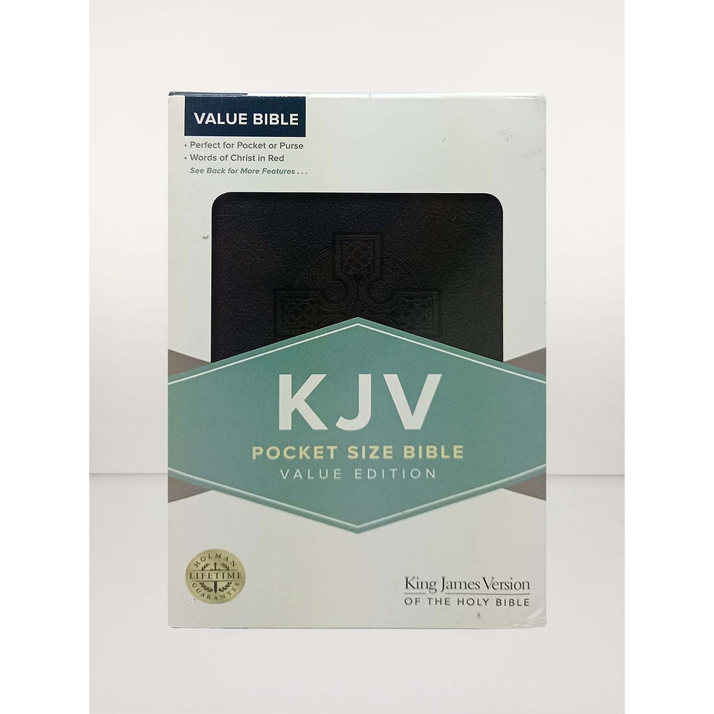 KJV POCKET SIZE BIBLE VALUE EDITION (Black LeatherTouch Cover) Shopee