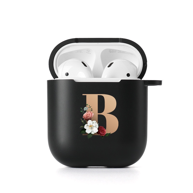 Compatible For Airpods Pro 2 Case Black 26 letter Alphabet Earpod ...