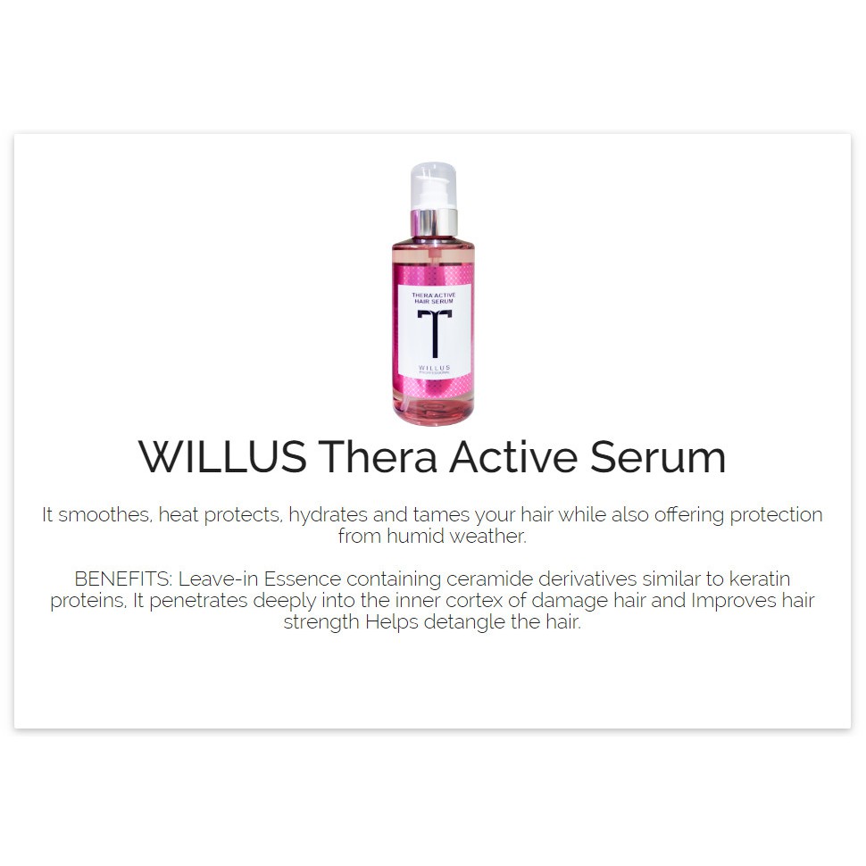 WILLUS Thera Active Serum 200ml - BangsVip | Shopee Philippines