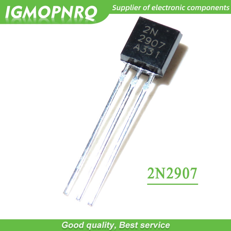 Chanzon 100 Pezzi Transistor 2N2907A PNP TO-92 - Triodo Per Progetti Elettronici Fai Da Te