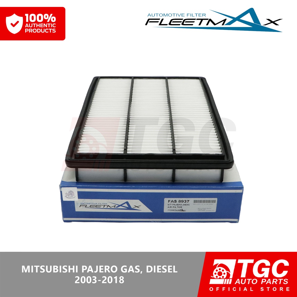 Fleetmax Air Filter / Air Cleaner Mitsubishi Pajero Gas Diesel 2003 ...