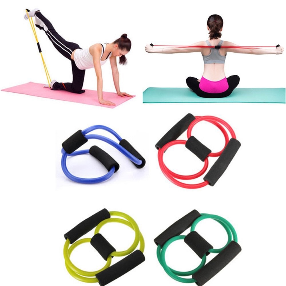 8 word tension rope expansion chest pull force yoga gym equipment ...
