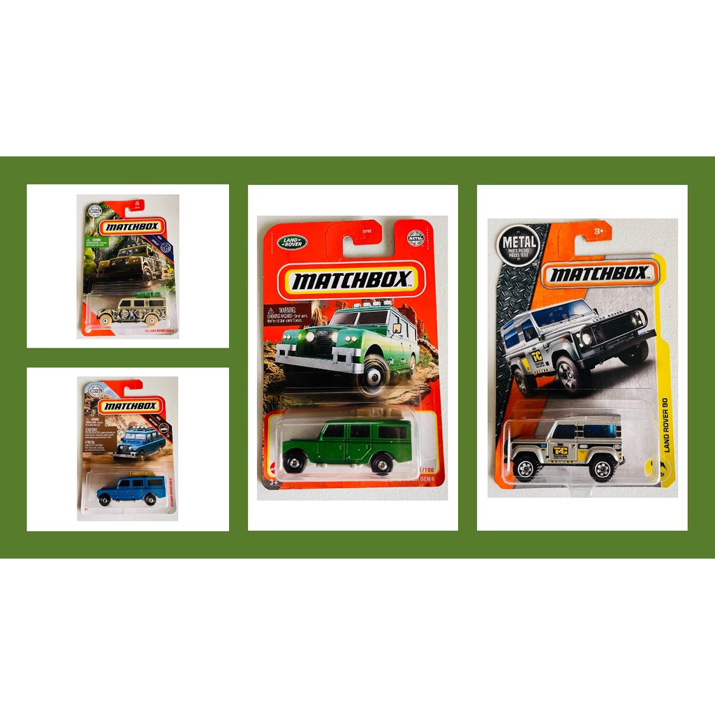 Matchbox - Land Rover 90, 65 Gen II Blue, Green & Beige (34/20J ...