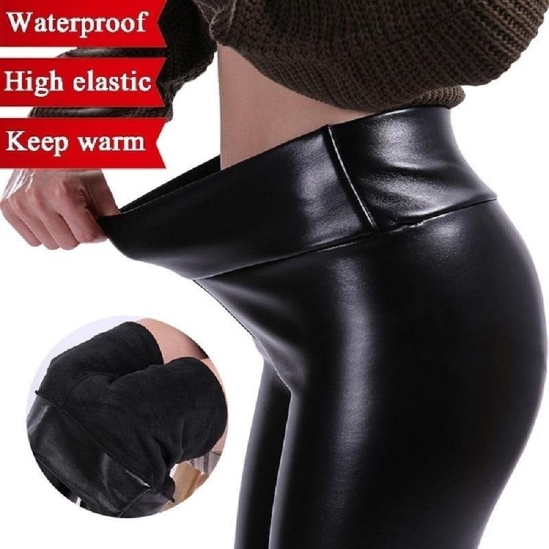 glossy pant / black