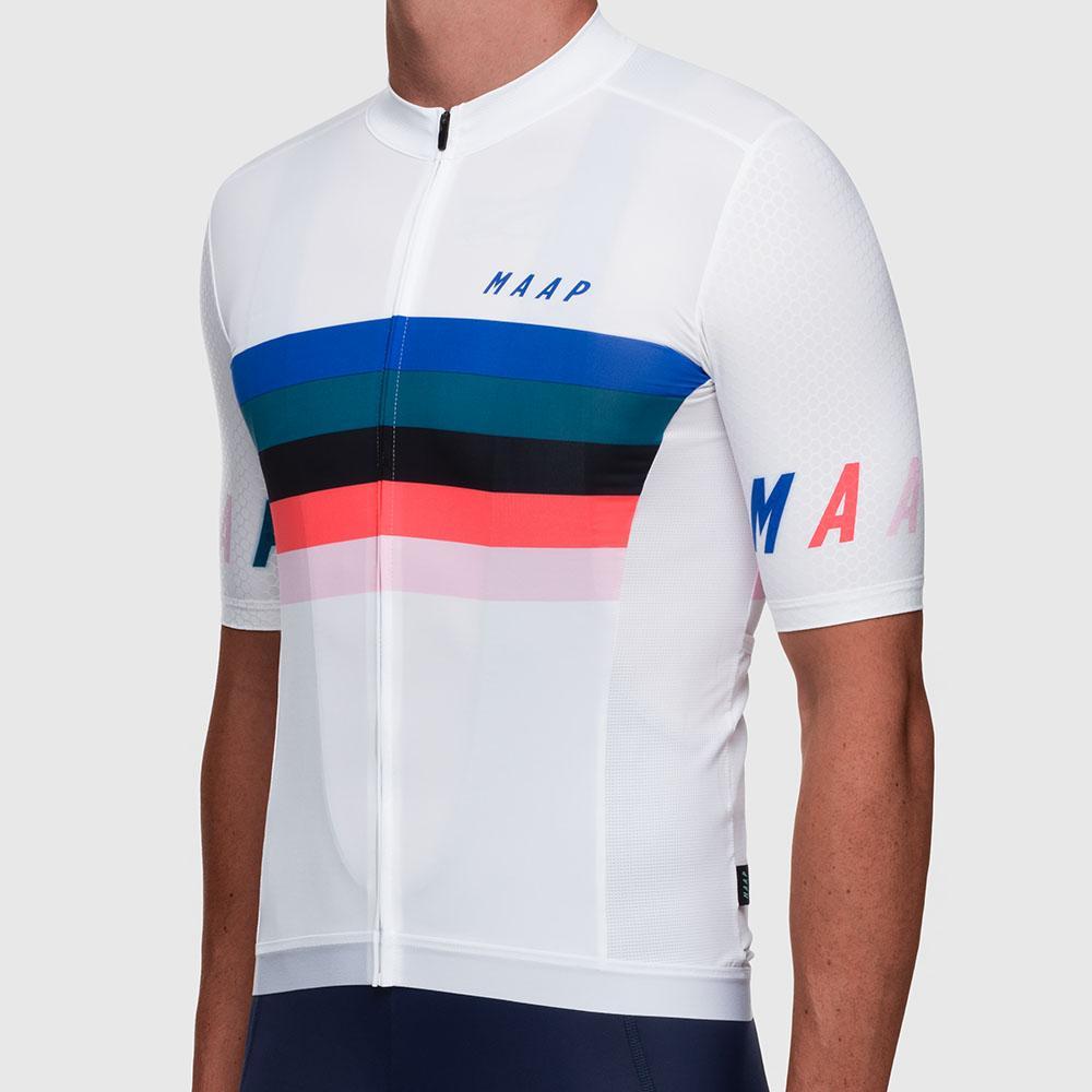 Men Short sleeve Cycling Jersey MAAP Worlds Pro Hex Jersey