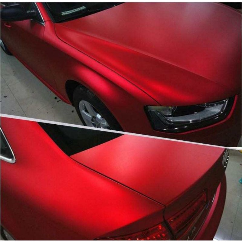 METALLIC MATTE CHROME RED STICKER VINYL | Shopee Philippines