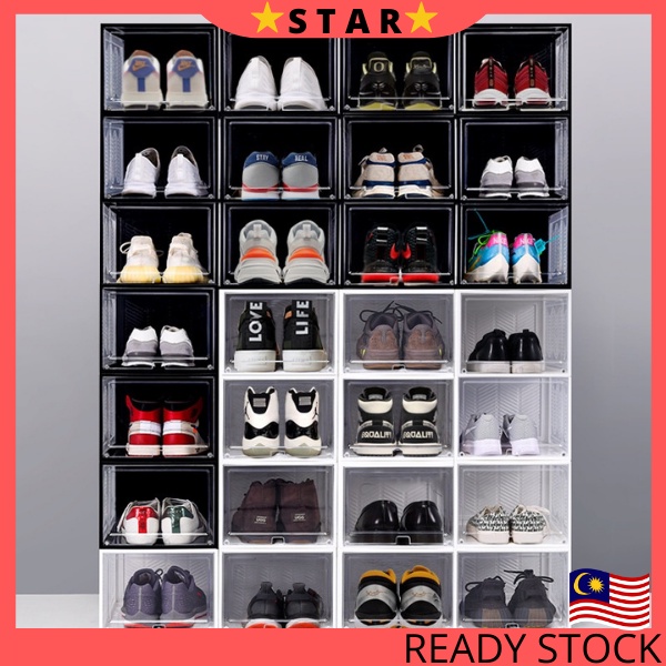 Shoe Box Kotak Kasut Shoe Storage Box 36cm x 28cm x 21cm | Shopee ...