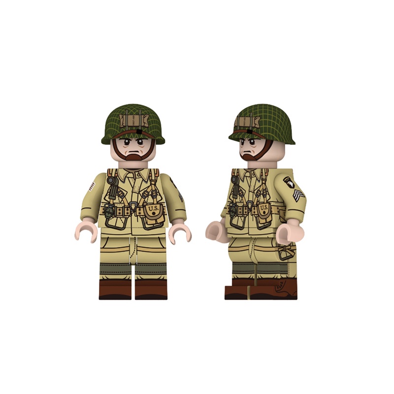 10PCS American Infantry Army Minifigures Building Blocks Tank Force US ...
