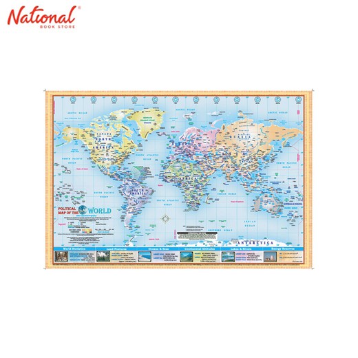 World Map (Small Map) National Book Store | Shopee Philippines
