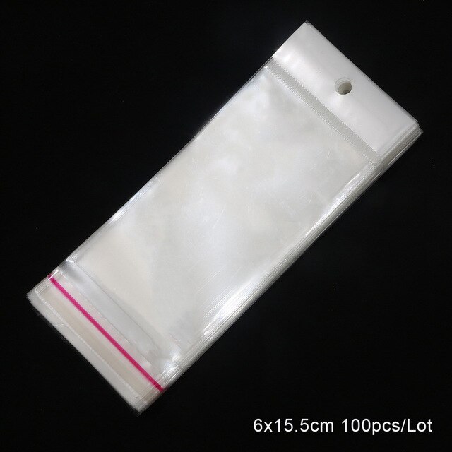 3 In Width 100pcs 4.5x6cm White Clear Self Seal Zipper Plastic - Foto 12