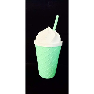 1pc Ice Cream Shaped Straw Tumbler