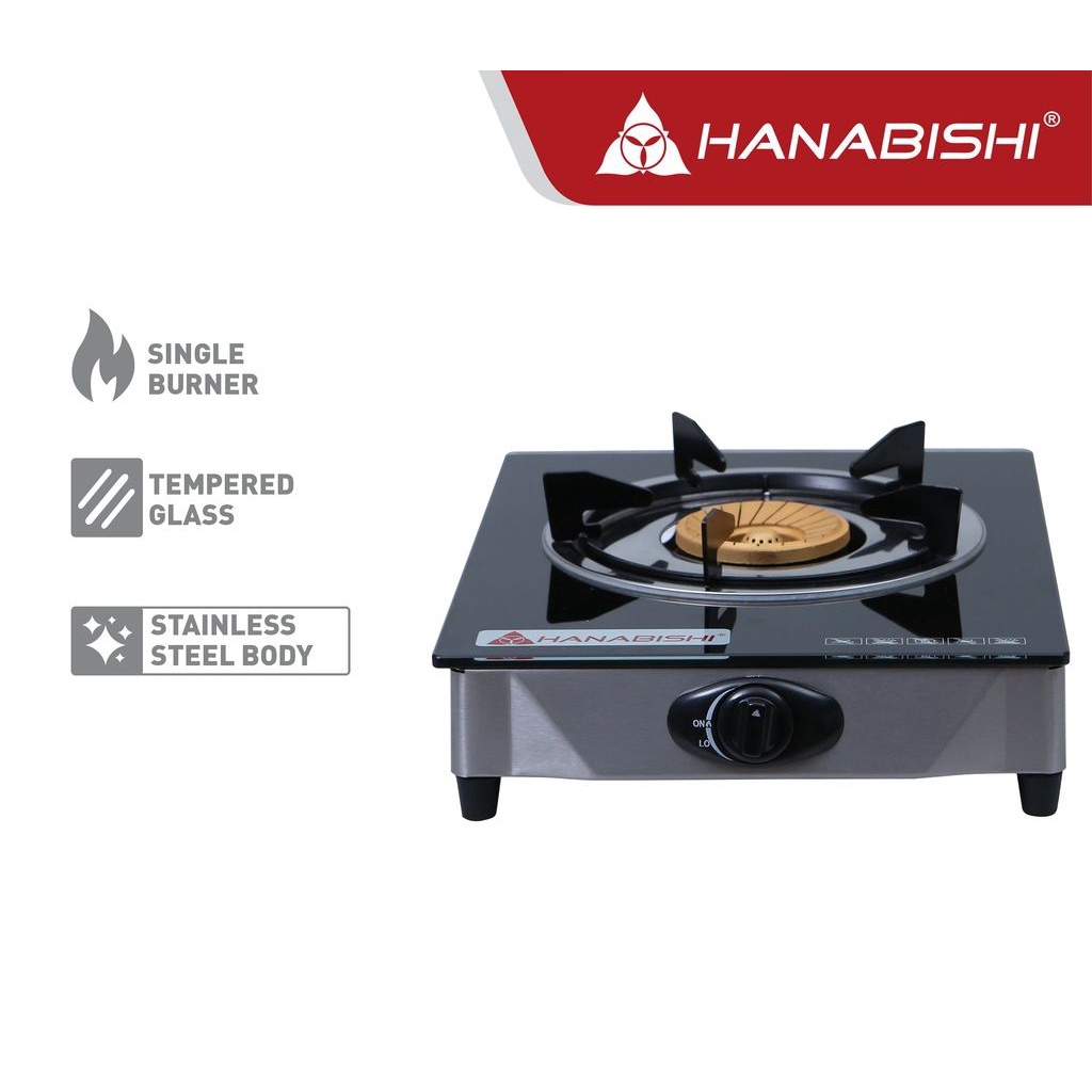 Hanabishi Single Burner Gas Stove (GGS100)Glass 5r+ Shopee Philippines