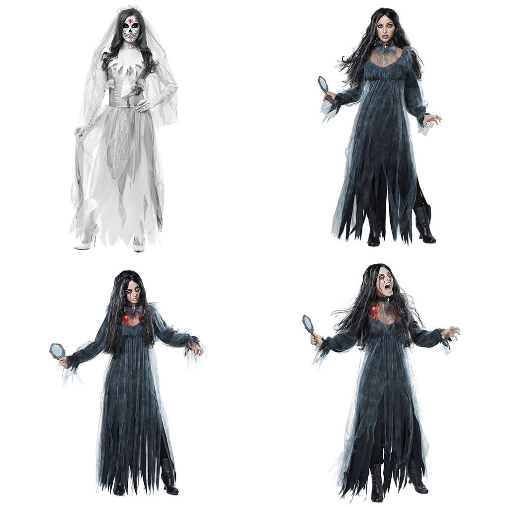 Women Cosplay Halloween Costume Horror Ghost Dead Corpse Zombie Bride ...