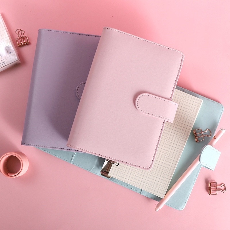 A6 Binder Budget Planner PU Leather Refillable File Folder Shopee
