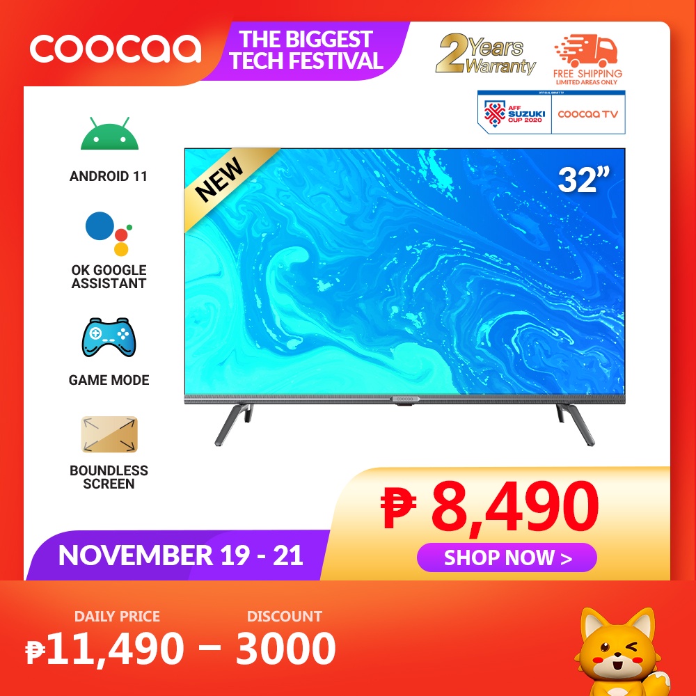 Coocaa New [32s7g] 32 Inch Hd Ready Android 11 And Smart Hdr 10 Tv