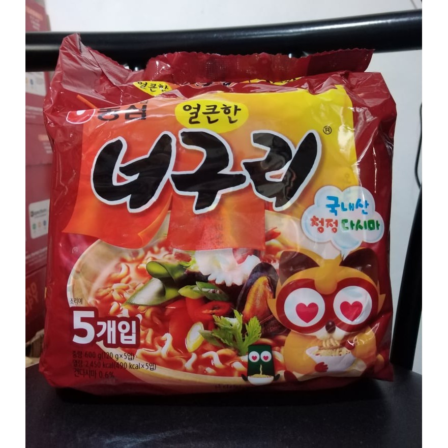 Neoguri Korean Spicy Seafood Noodles 600g - (5pcs in a pack) | Shopee ...