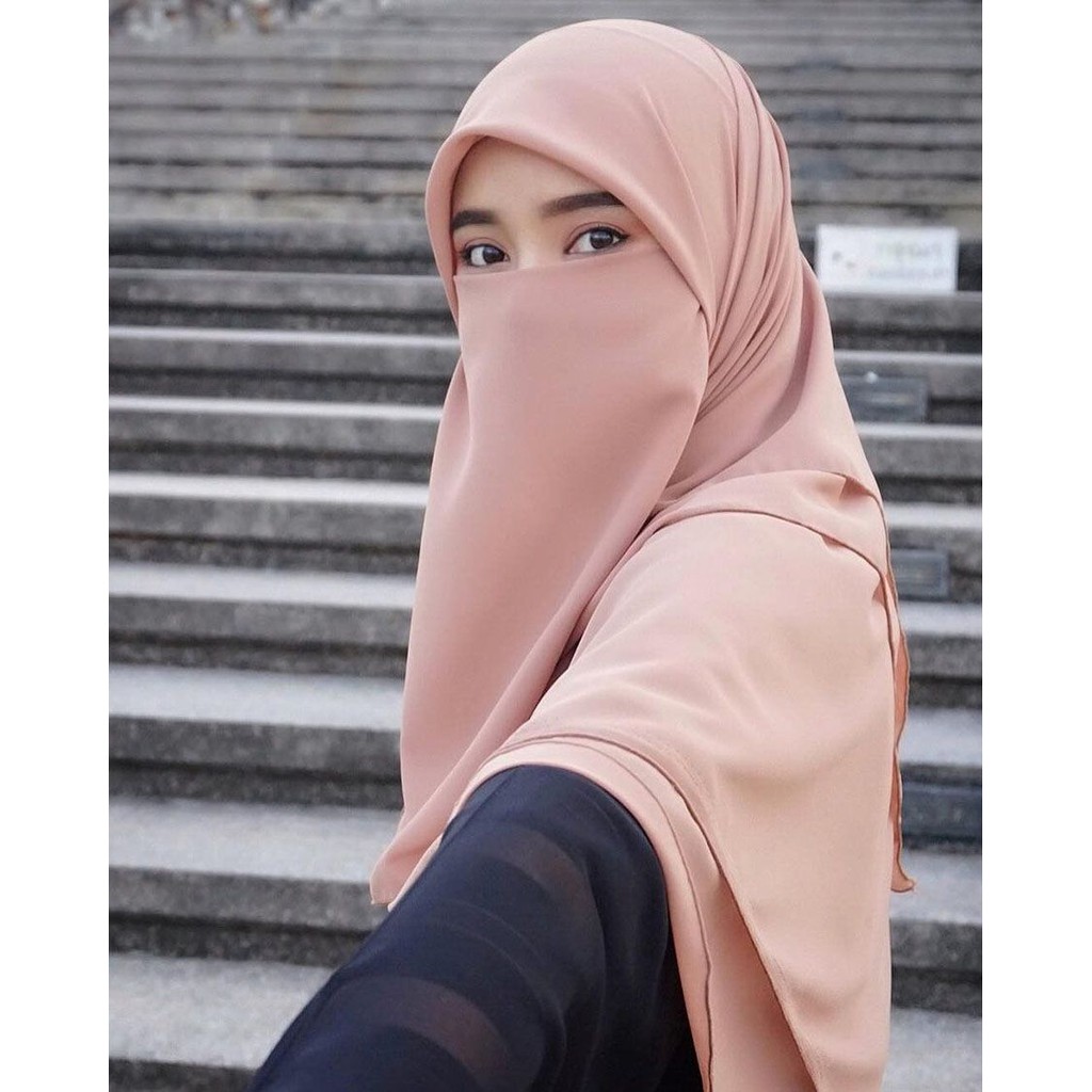 MATA Guarantee Ori Shope Rectangular Hijab Set With 2-layer jumbo syari ...
