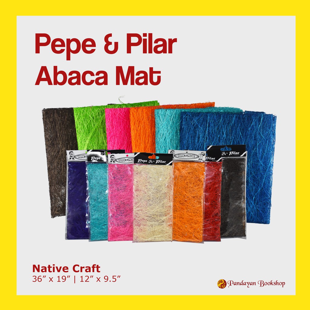 Pepe And Pilar Single Color Abaca Mat | Shopee Philippines