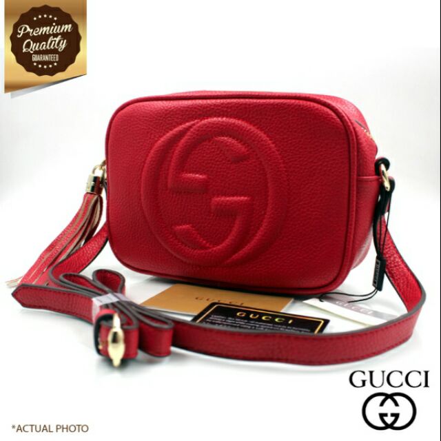 Gucci red 2025 sling bag