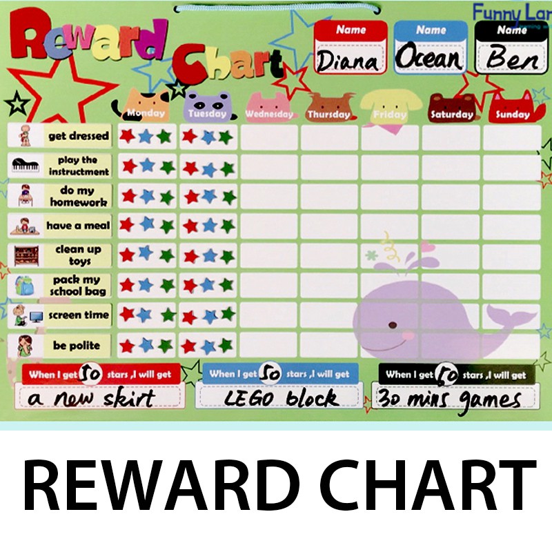 Letters Alphabet Reward Chart Magnetic Sticker Education Toy | Shopee ...