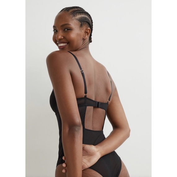 Black push cheap up bodysuit