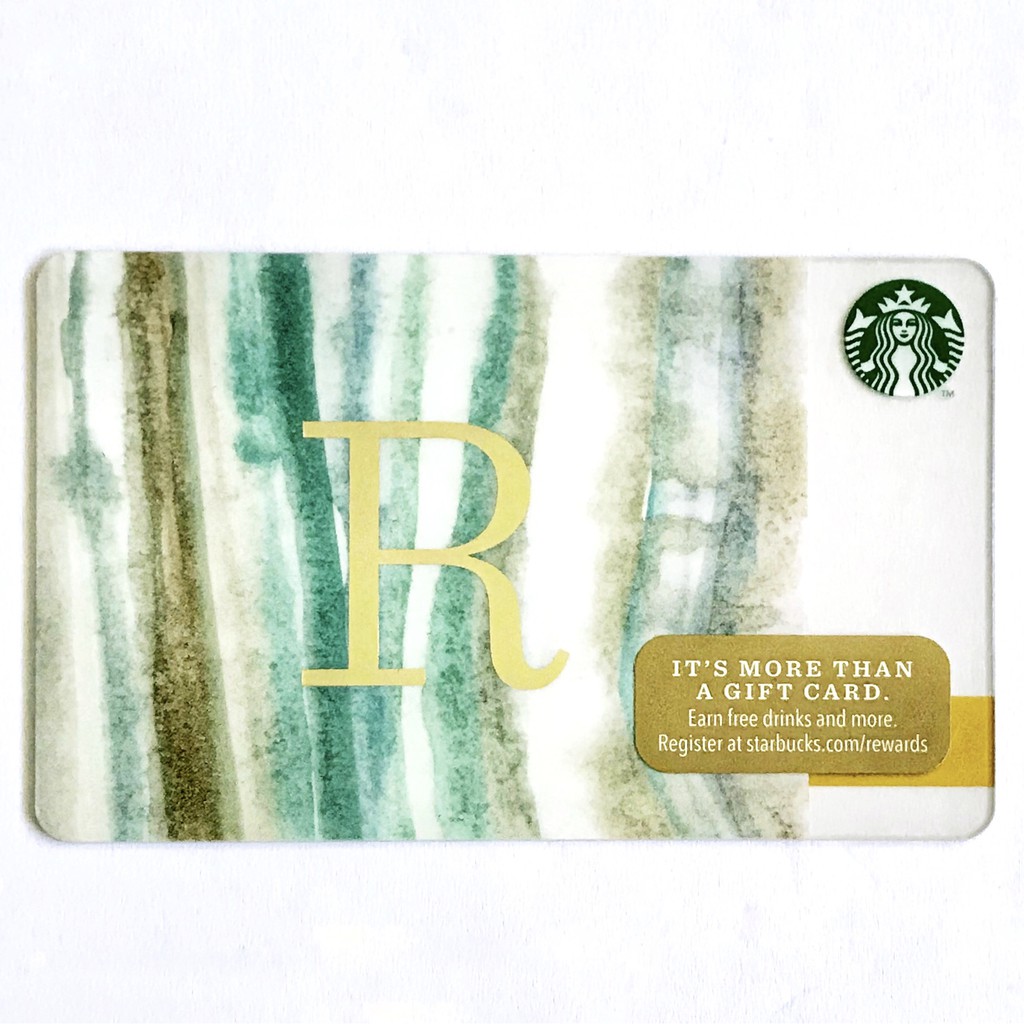 Starbucks Card “R” Letter Alphabet Letter Card Gift Card US Holiday ...
