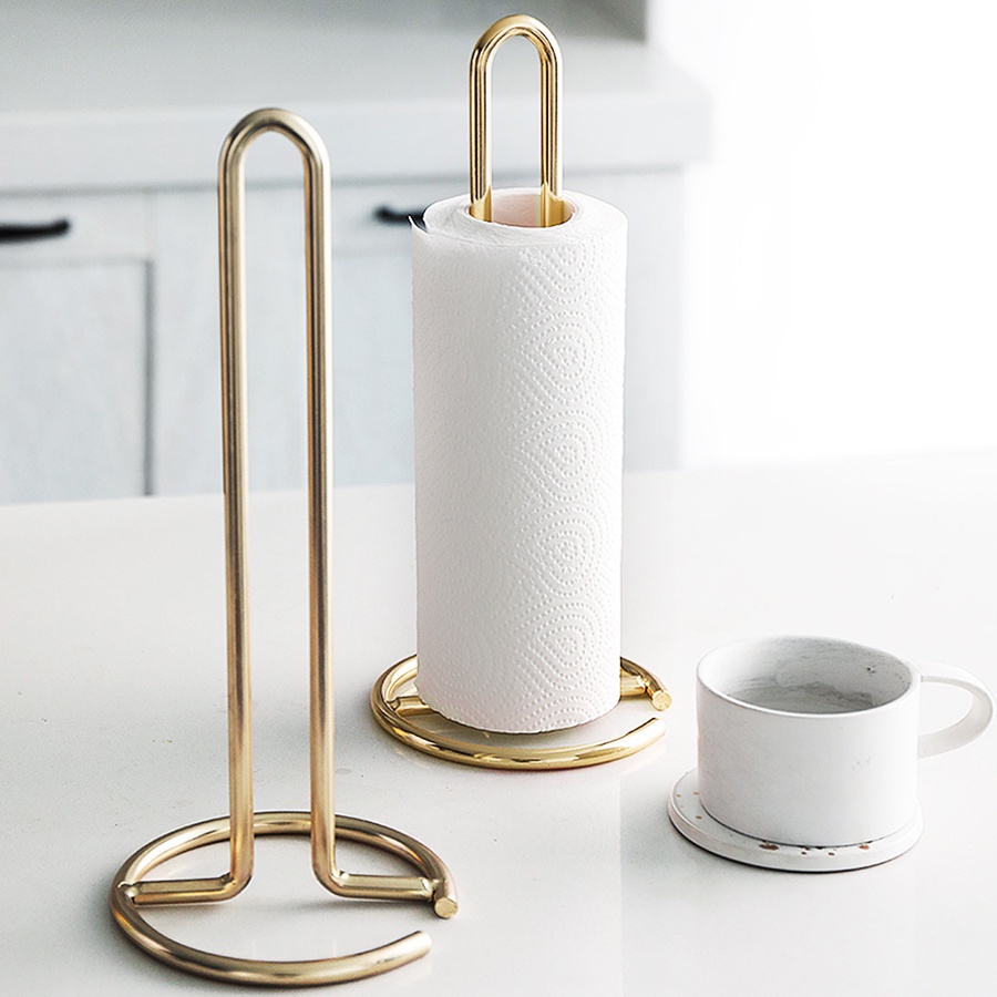 Dailyhome Paper Towel Holder Countertop Steel Roll Paper Towel Stand