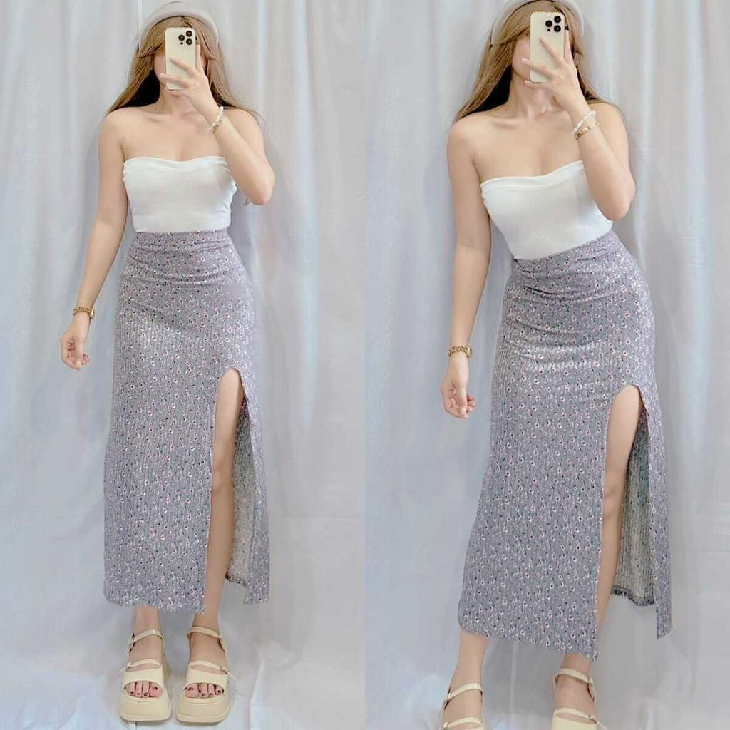 Andrea Pencil Skirt Knitted Long Skirt | Shopee Philippines