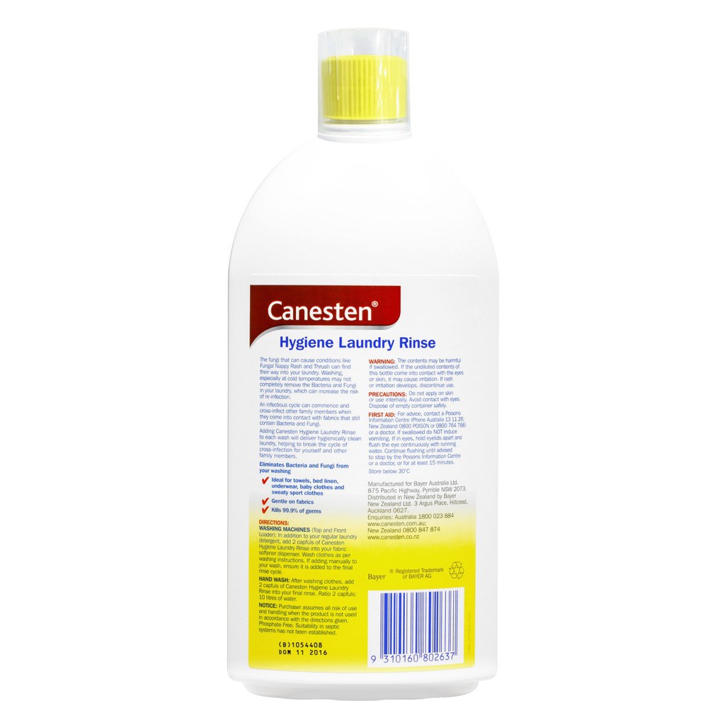 Australia Canesten Hygiene Laundry Rinse 1L | Shopee Philippines