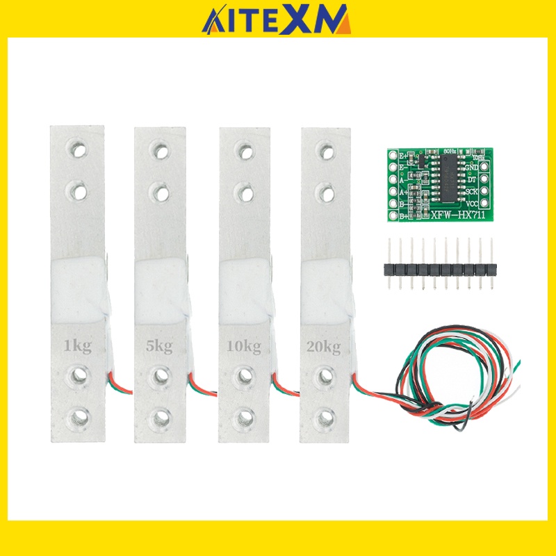 Load Cell 1KG 5KG 10KG 20KG HX711 AD Module Weight Sensor Electronic ...