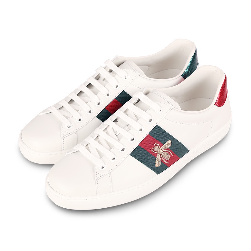 Gucci red and hot sale green shoes