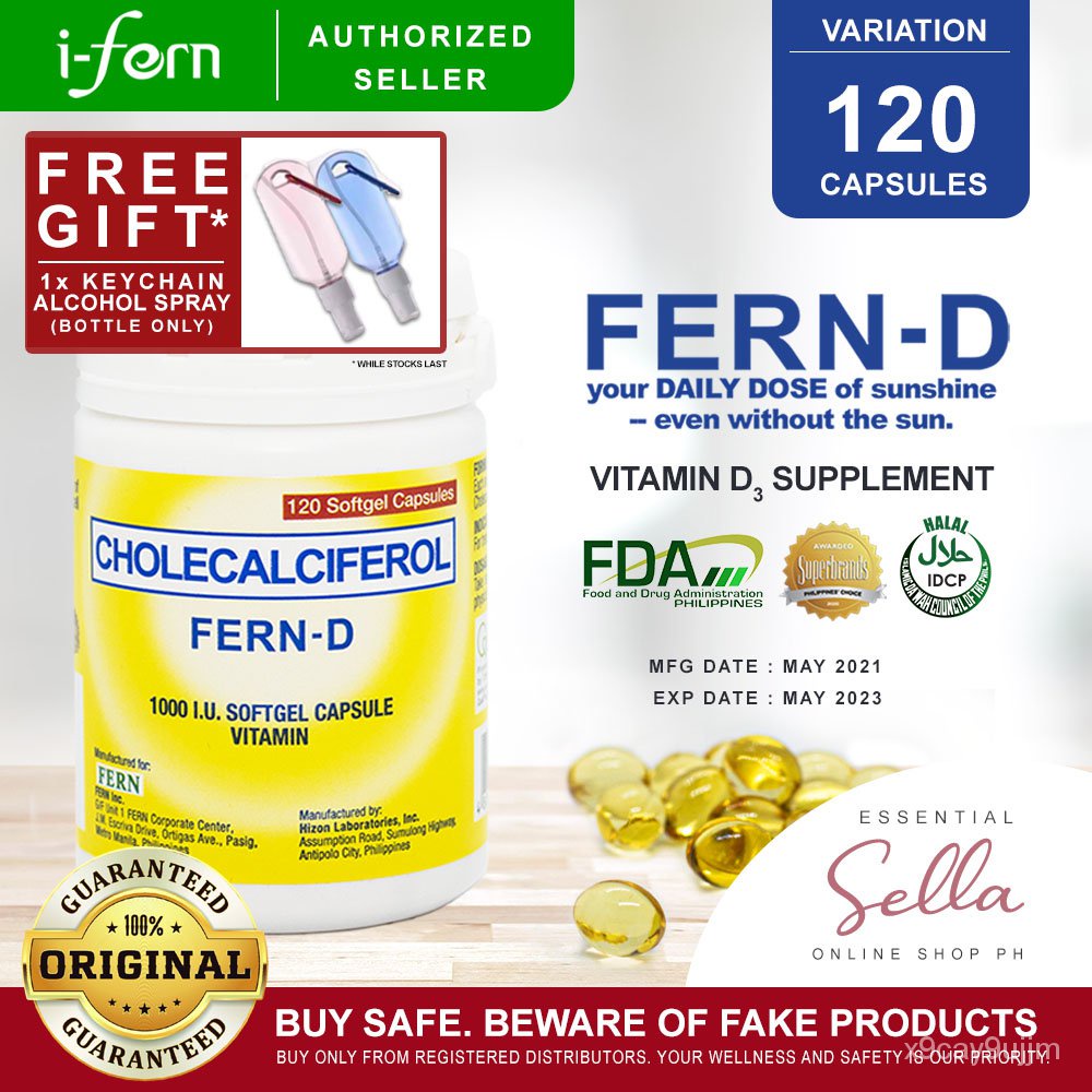 Fern D Vitamin D Supplement (120 Softgel Capsules) Shopee Philippines