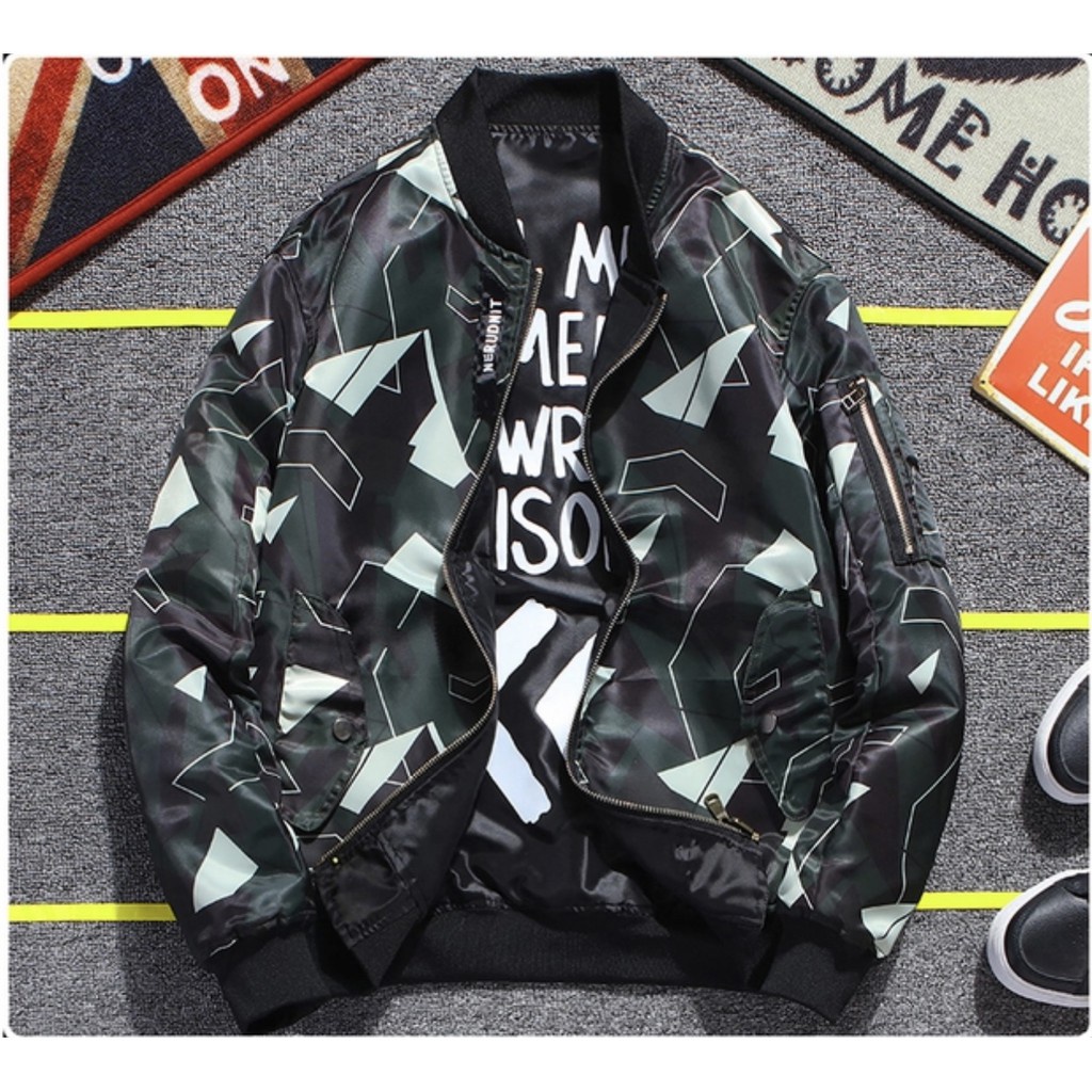 TWO-Ways Men's Reversible Bomber Jacket